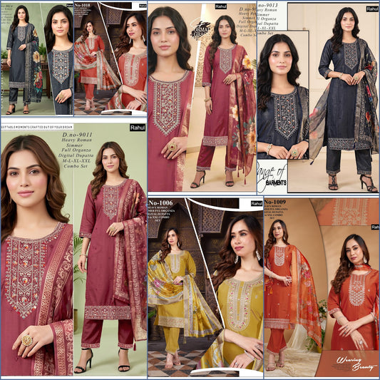 Roman Shimmer 2910 Rahul Readymade Pant Style Suits Wholesale Price
