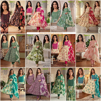 Roshni Infinity Vertican Readymade Anarkali Suits Supplier Ahmedabad