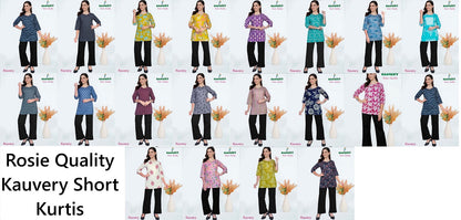 Rosie Quality Kauvery Cotton Short Kurtis Wholesaler India