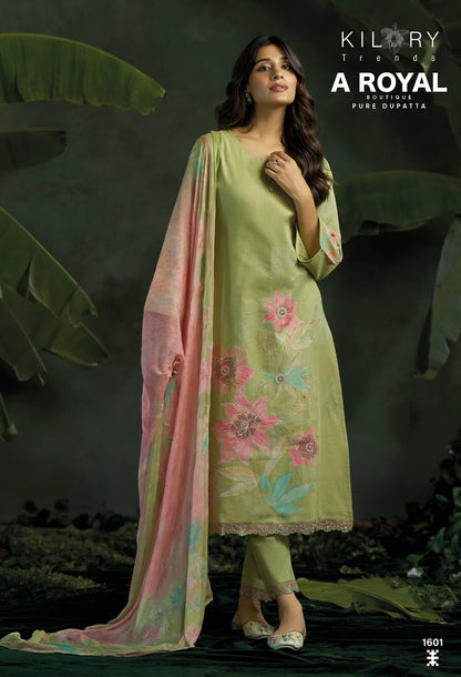 A Royal Boutique Kilory Pure Cotton Pant Style Suits Wholesale