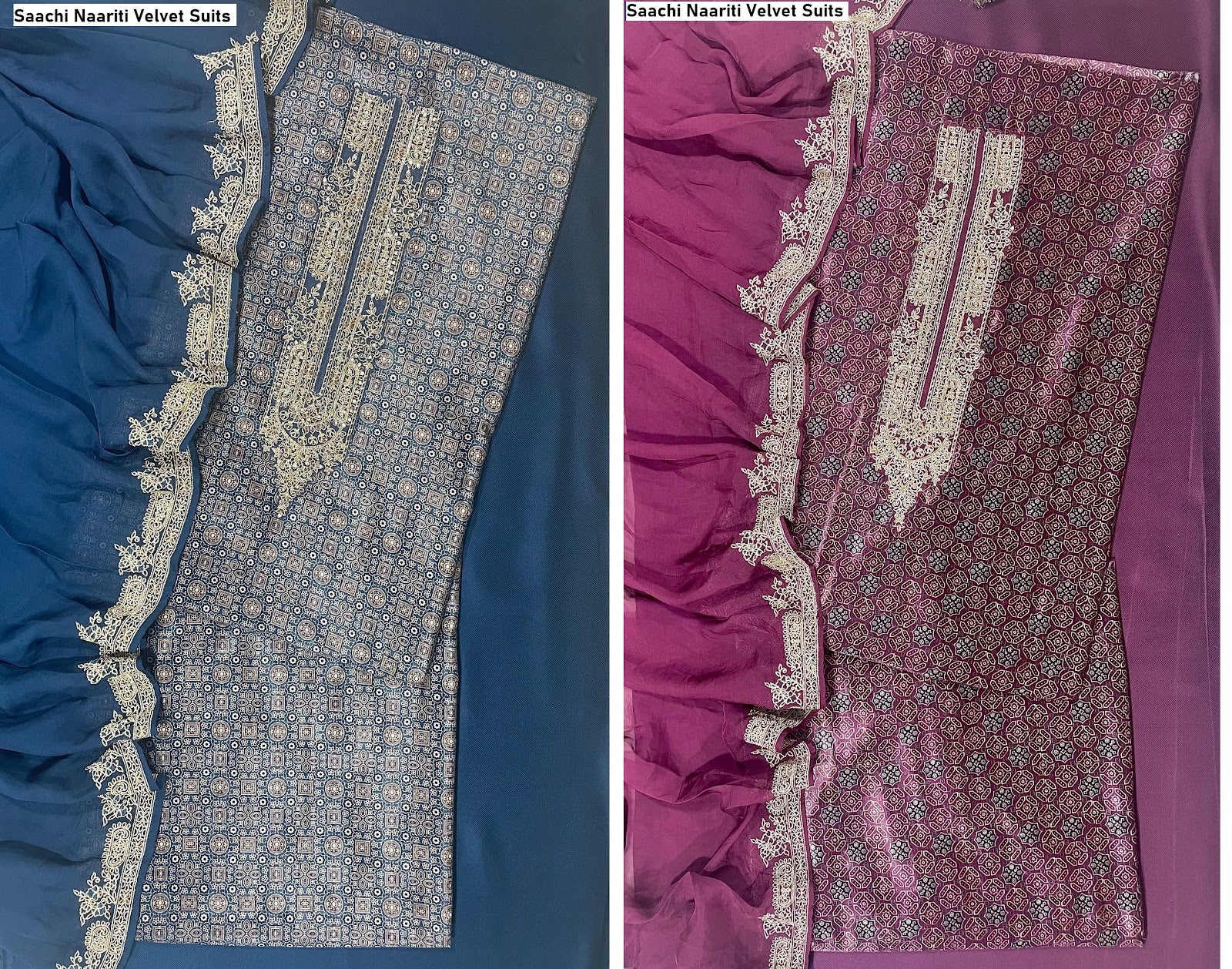 Saachi Naariti Velvet Suits Wholesaler