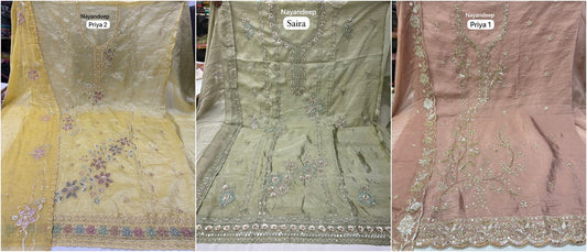 Saira-Priya Nayandeep Silk Salwar Suits Wholesaler