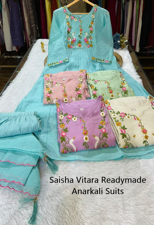 Saisha Vitara Chiffon Readymade Anarkali Suits Wholesale Price