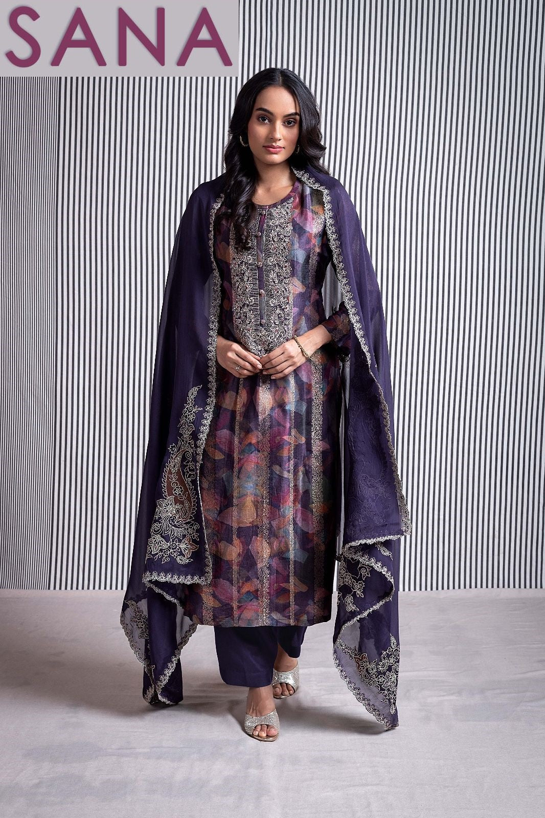 Sana Naariti Russian Silk Pant Style Suits Wholesale Price