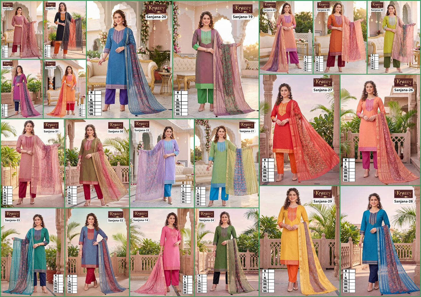 Sanjana Krazzy Kanha South Cotton Readymade Pant Style Suits Supplier Gujarat