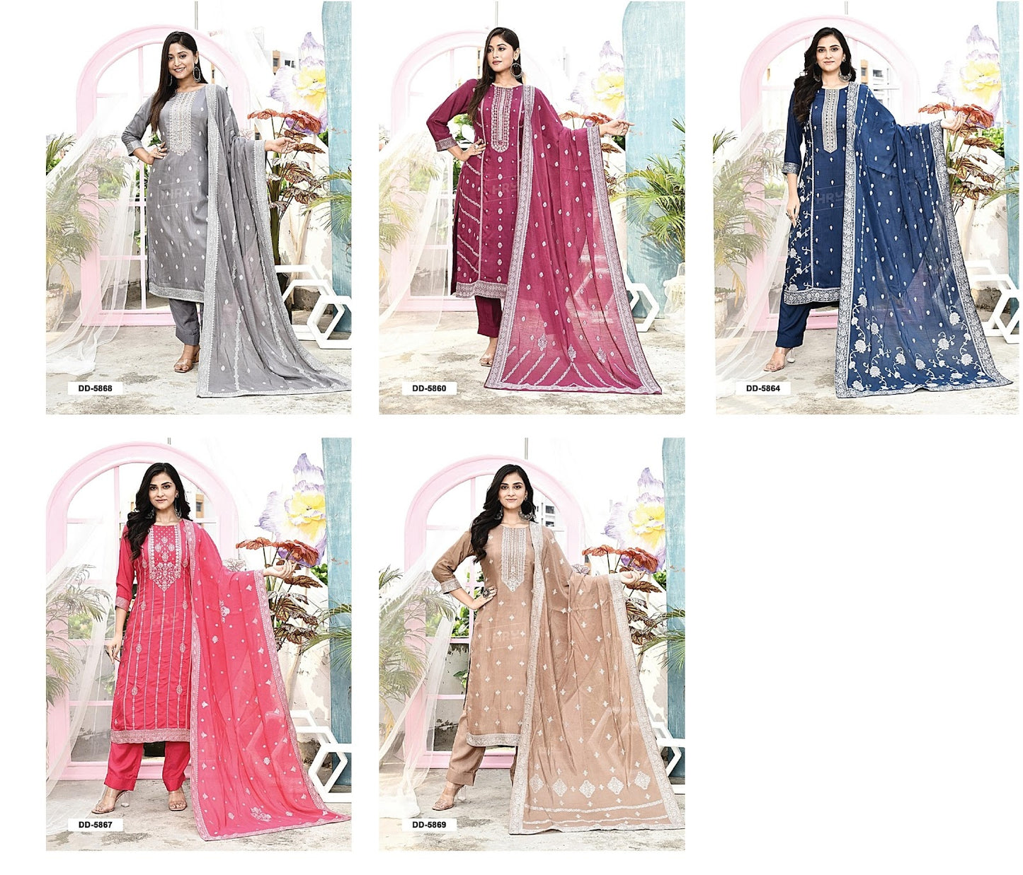 Sanskar Vol 6 Hru Muslin Readymade Pant Style Suits Exporter India