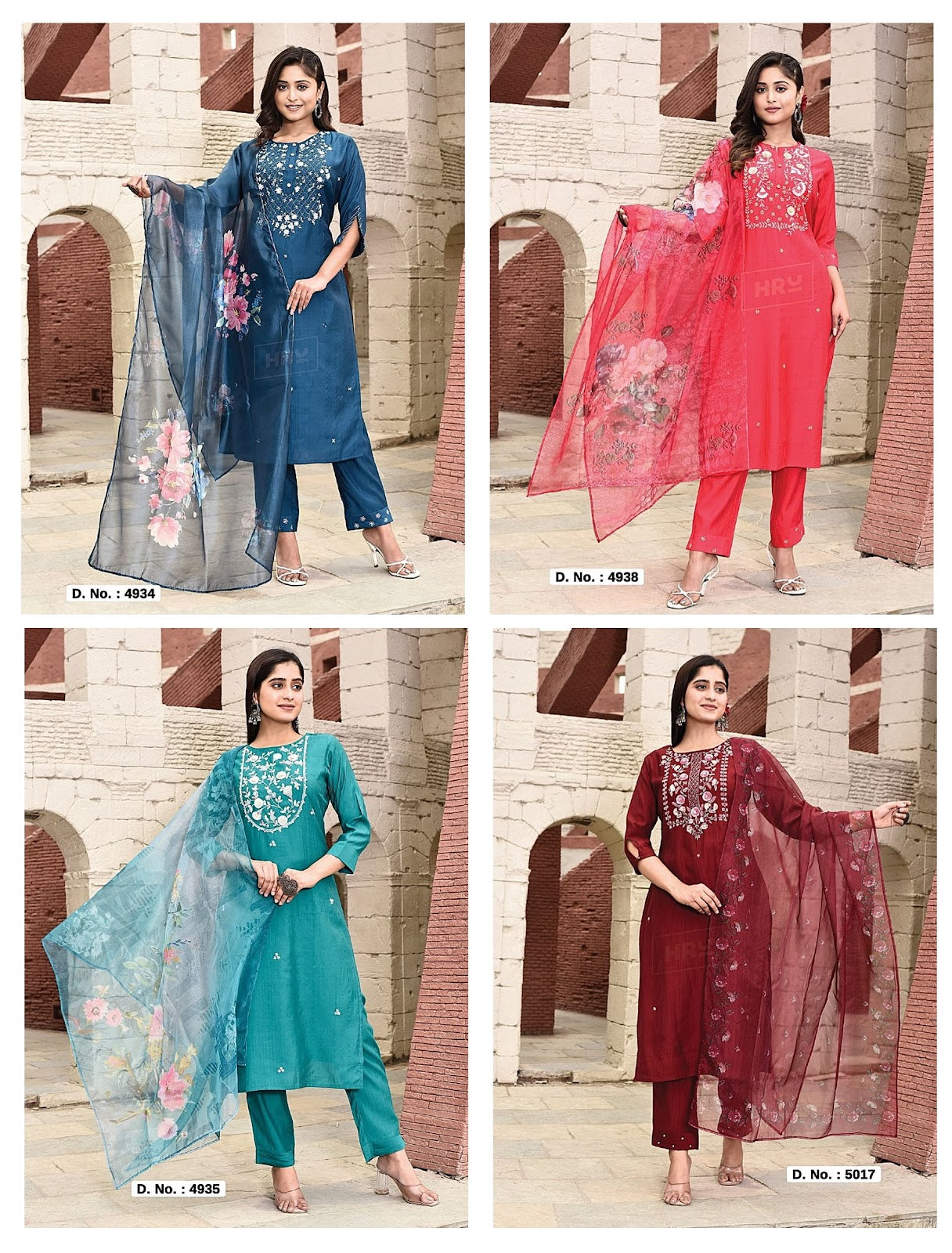 Sanskriti Vol 43 Hru Pure Viscose Readymade Pant Style Suits