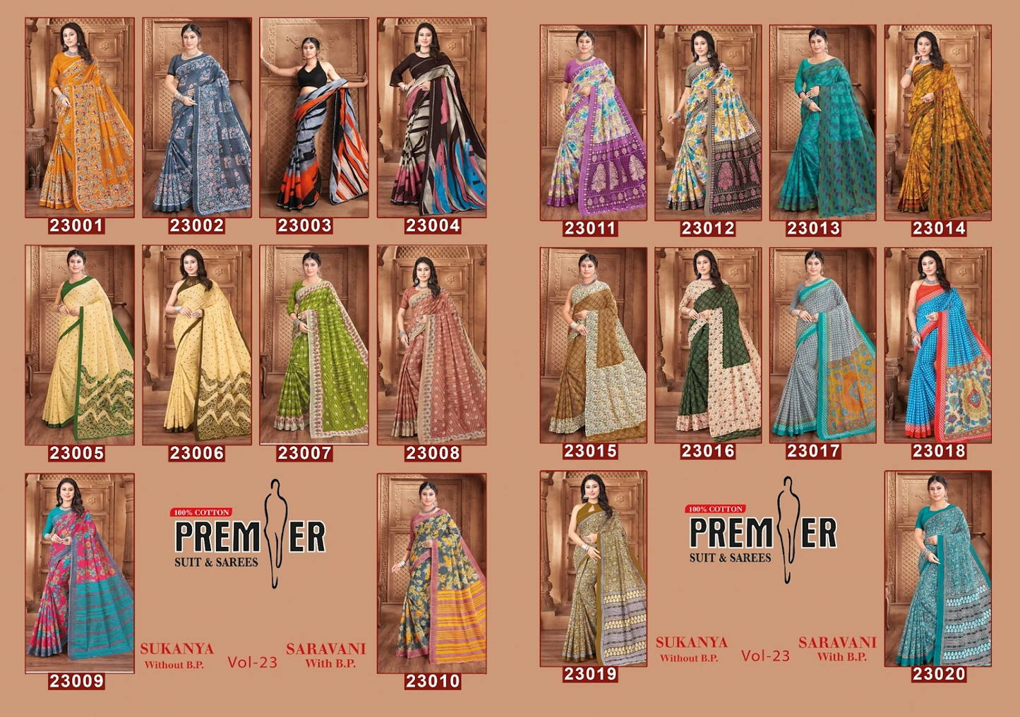 Saravani Vol 23 Premier Cotton Sarees Manufacturer