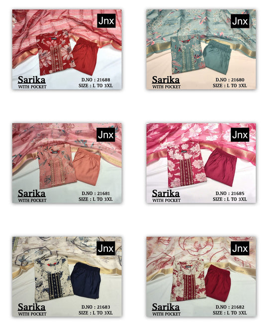 Sarika Jnx Vatican Readymade Pant Style Suits Exporter Ahmedabad