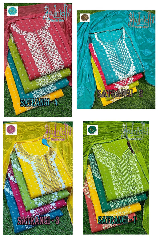 Satrangi Kulnidhi Viscose Rayon Salwar Suits Wholesaler Ahmedabad