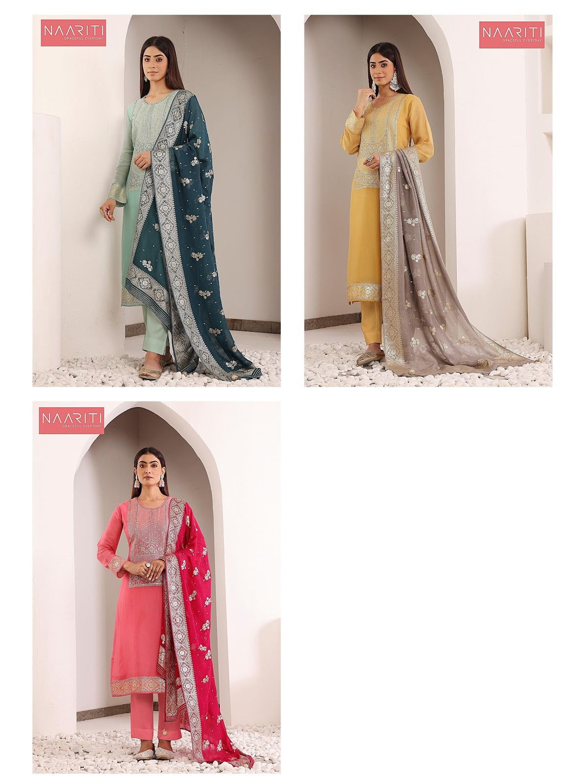 Sazwa Naariti Organza Pant Style Suits Manufacturer Gujarat