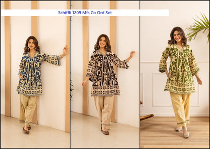 Schiffli 1209 Mfs Cotton Co Ord Set Wholesaler India