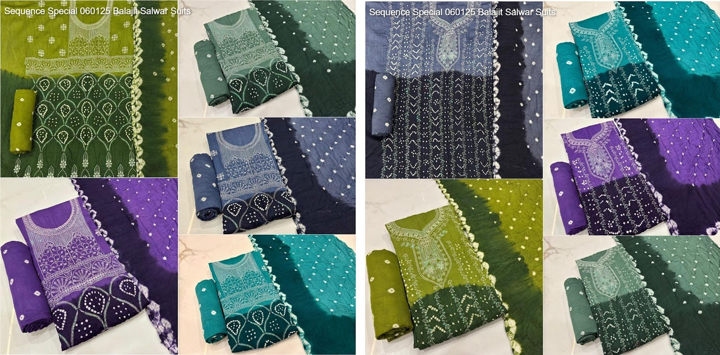 Sequence Special 060125 Balajit Cotton Salwar Suits Wholesale