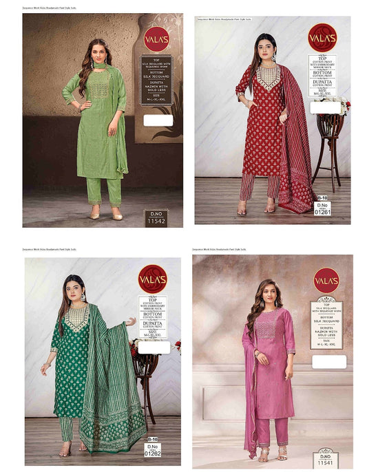 Sequence Work Valas Readymade Pant Style Suits Manufacturer