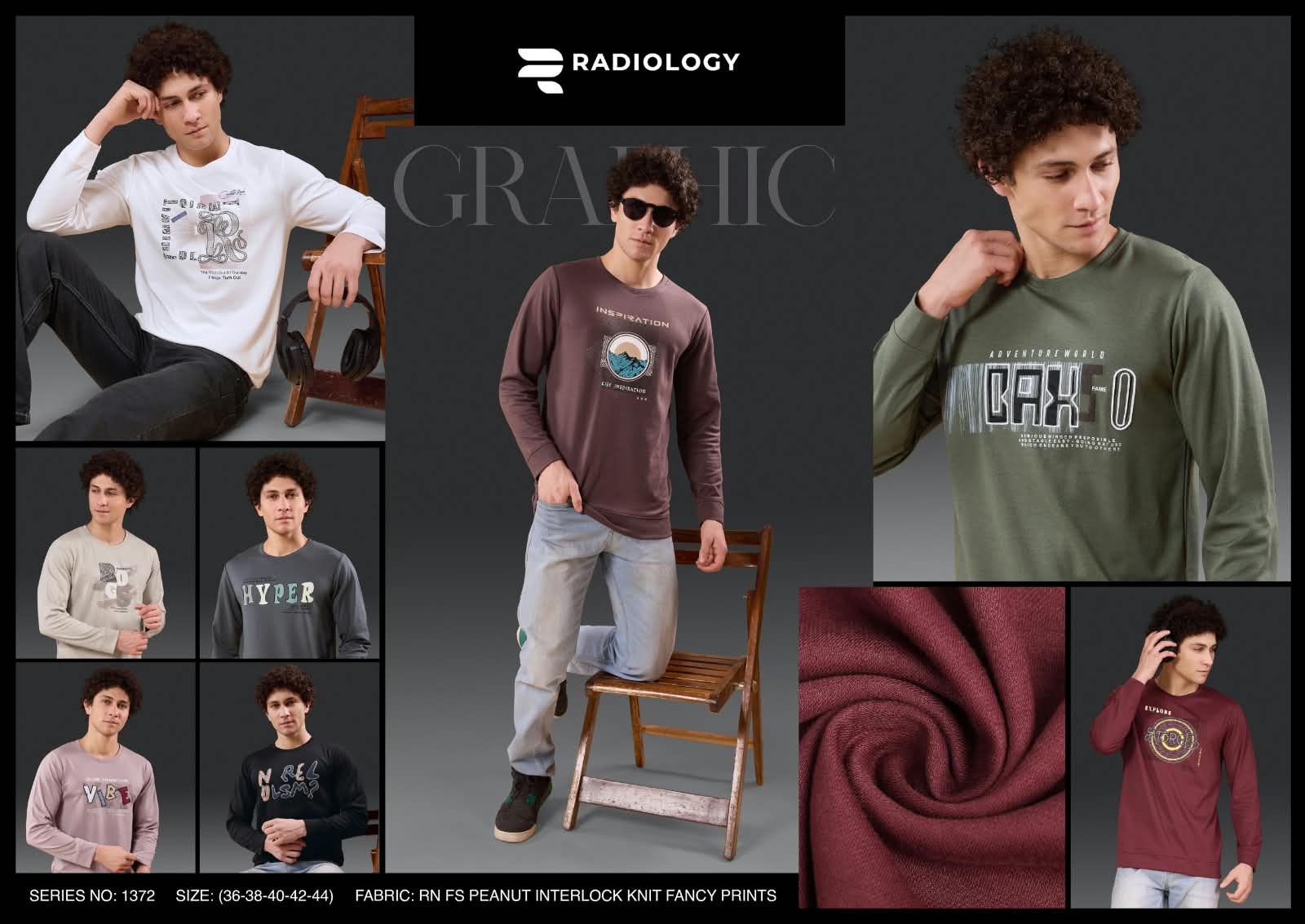 Series 1372 Patch Radiology Interlock Mens Tshirts Wholesale Price