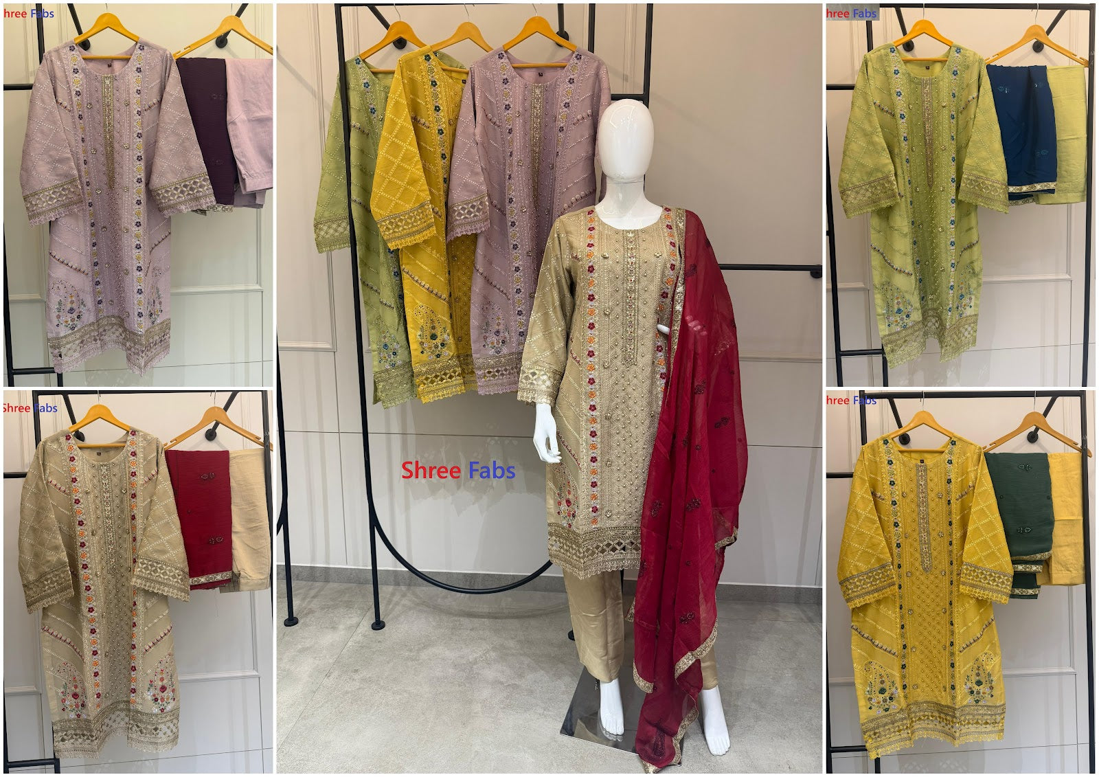 Sf 2236 Shree Fabs Chiffon Pakistani Readymade Suits Exporter India