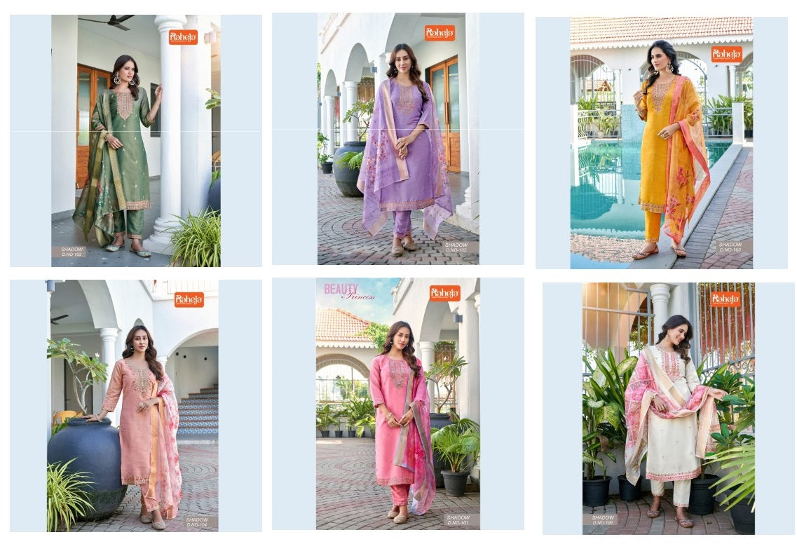 Shadow Raheja Tissue Pant Style Suits Manufacturer
