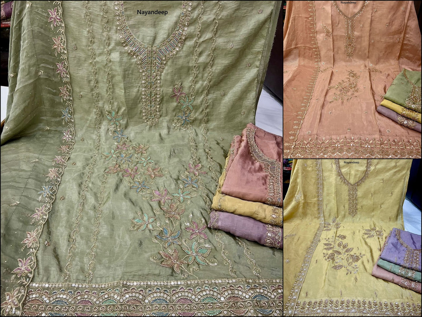 Shagun 2402 Nayandeep Silk Salwar Suits Supplier Ahmedabad