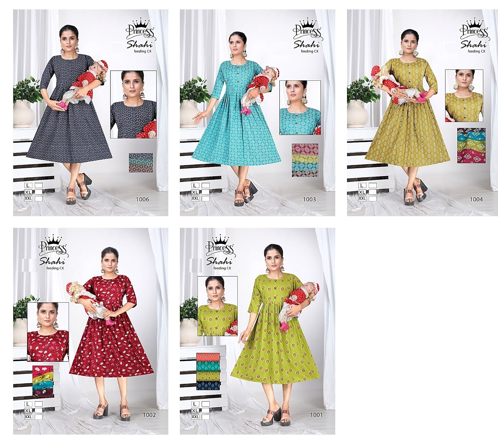 Shahi Cx Princess Creation Heavy Rayon Feeding Kurtis Wholesaler
