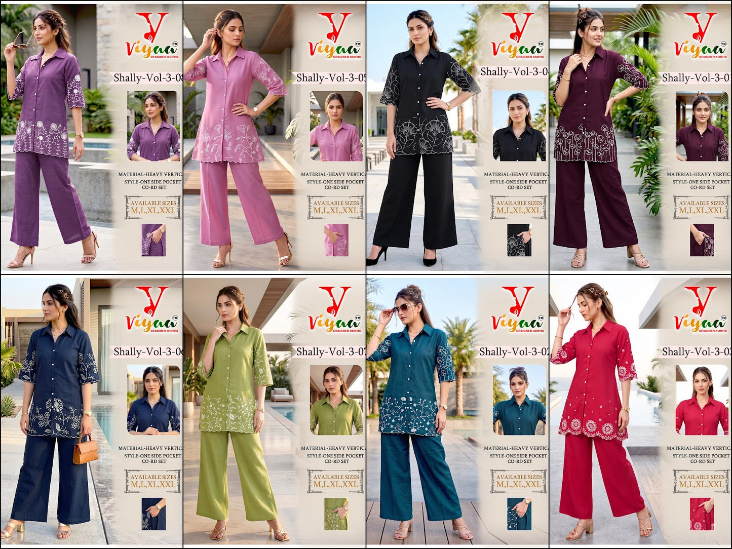 Shally Vol 3 Viyaa Vertican Co Ord Set Supplier India