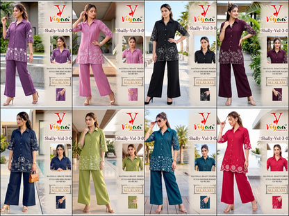 Shally Vol 3 Viyaa Vertican Co Ord Set Supplier India