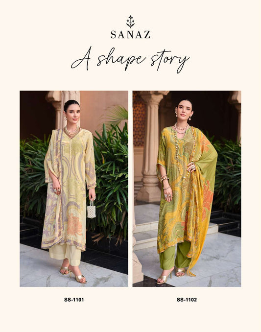 A Shape Story Sanaz Viscose Mul Pakistani Salwar Suits Exporter Ahmedabad
