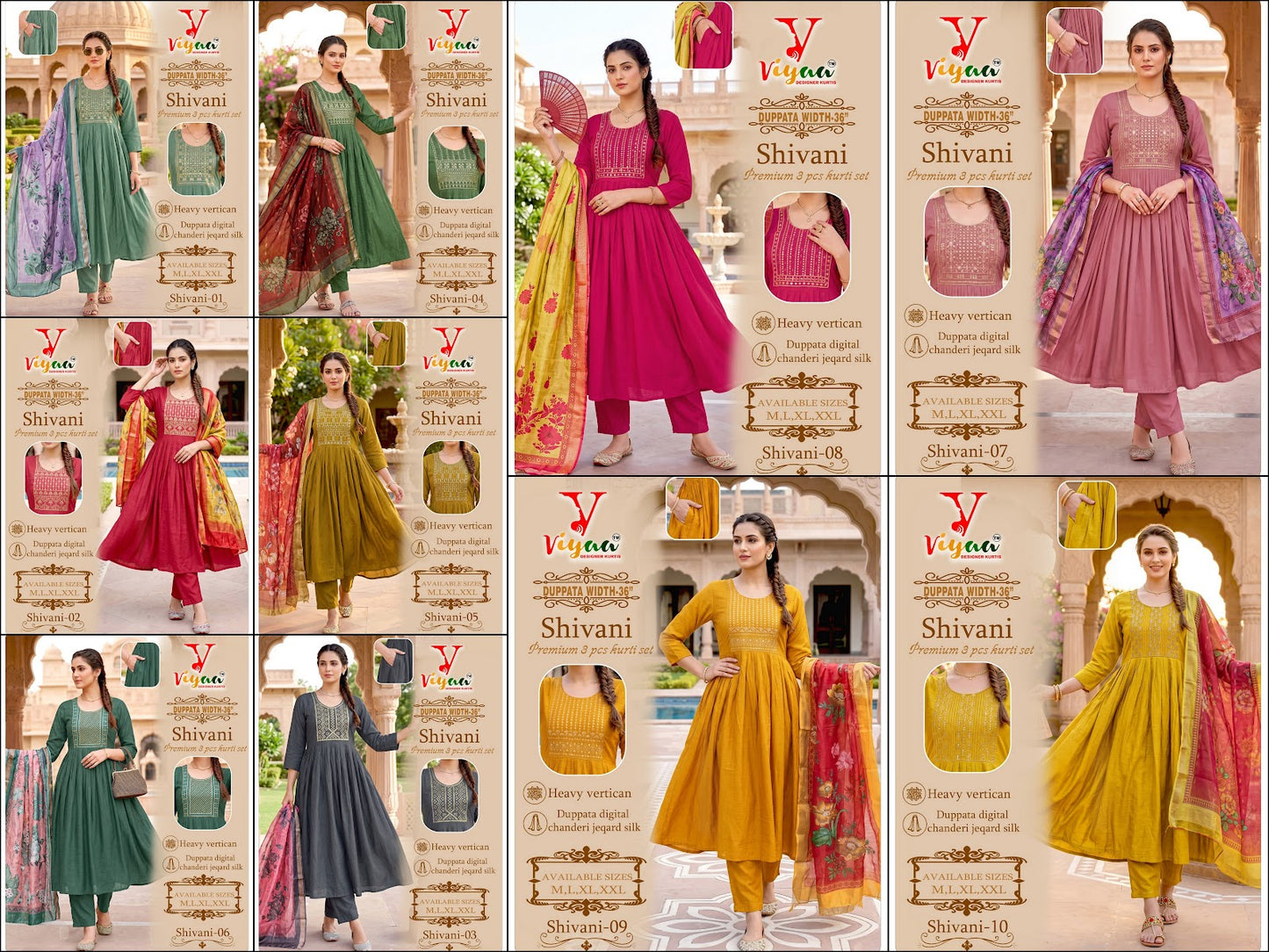 Shivani Viyaa Vertican Readymade Anarkali Suits Wholesale