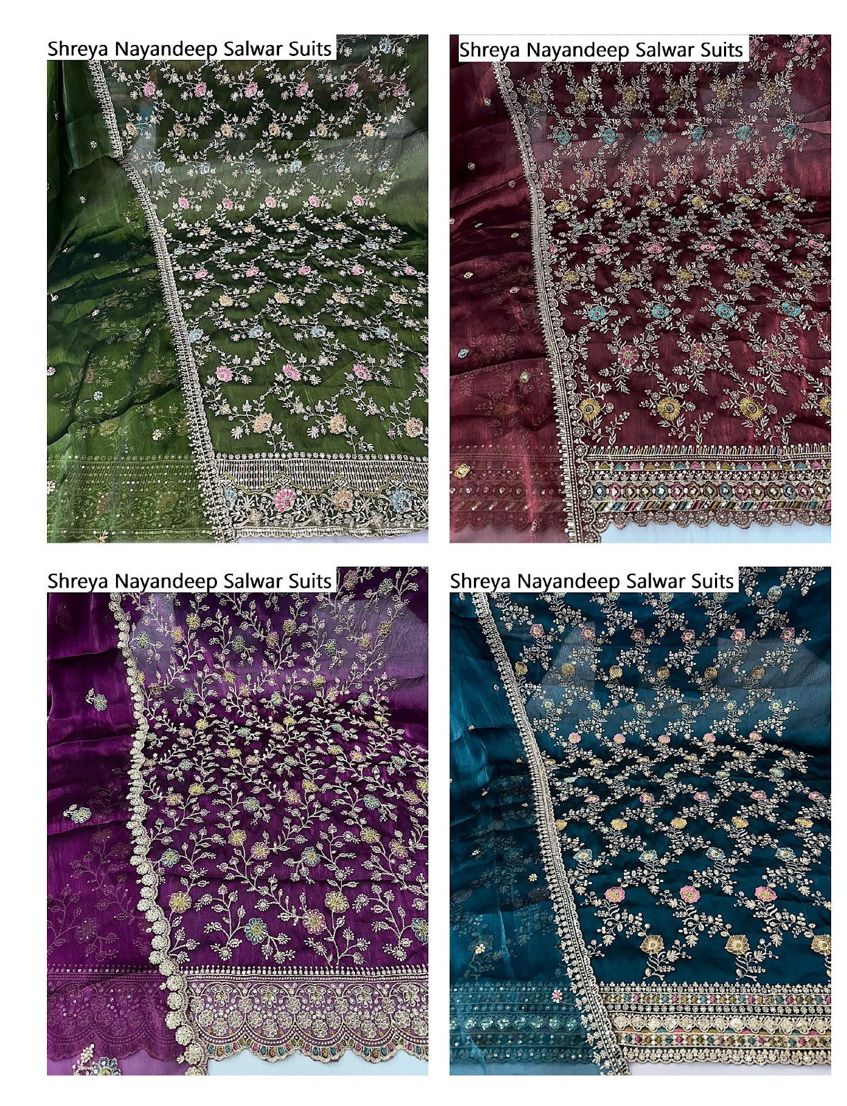 Shreya Nayandeep Burberry Salwar Suits Wholesale