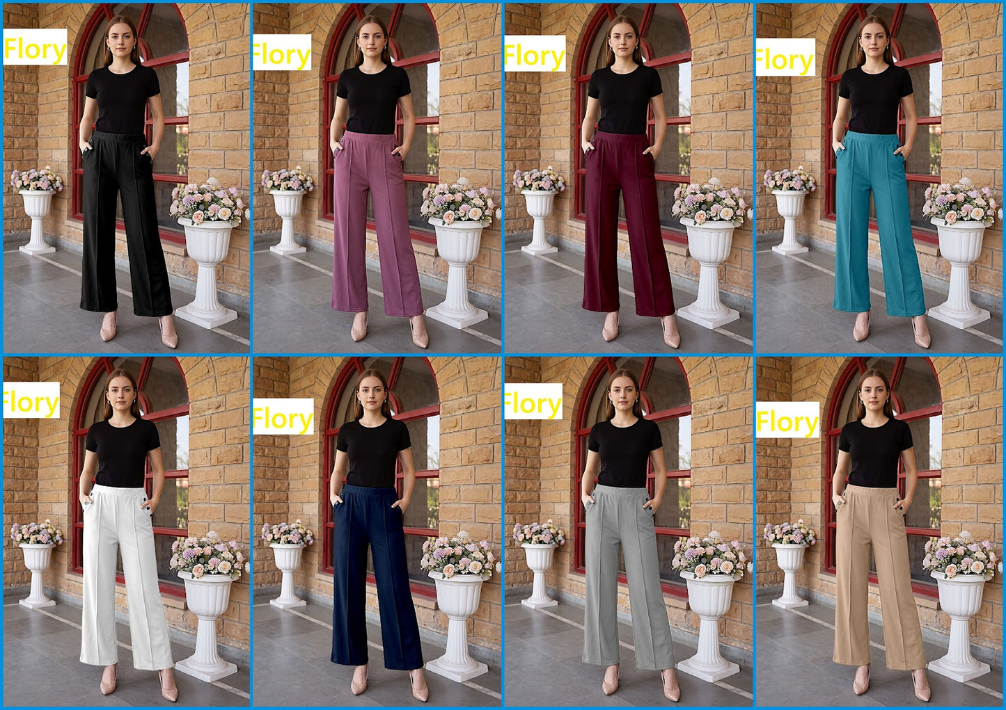 Side Buttons Flory Imported Women Pants Supplier Ahmedabad