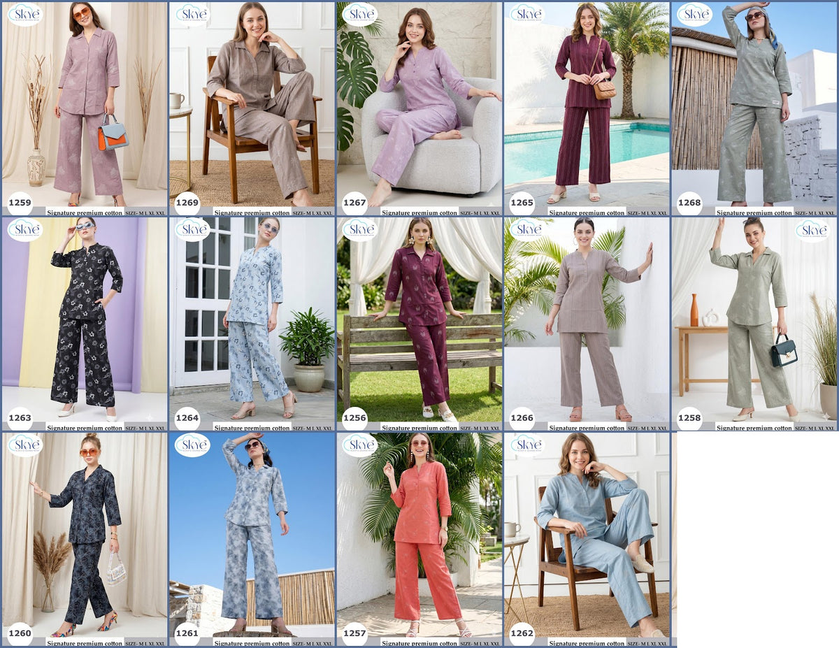 Signature Premium 2109 Skye Cotton Co Ord Set Wholesaler