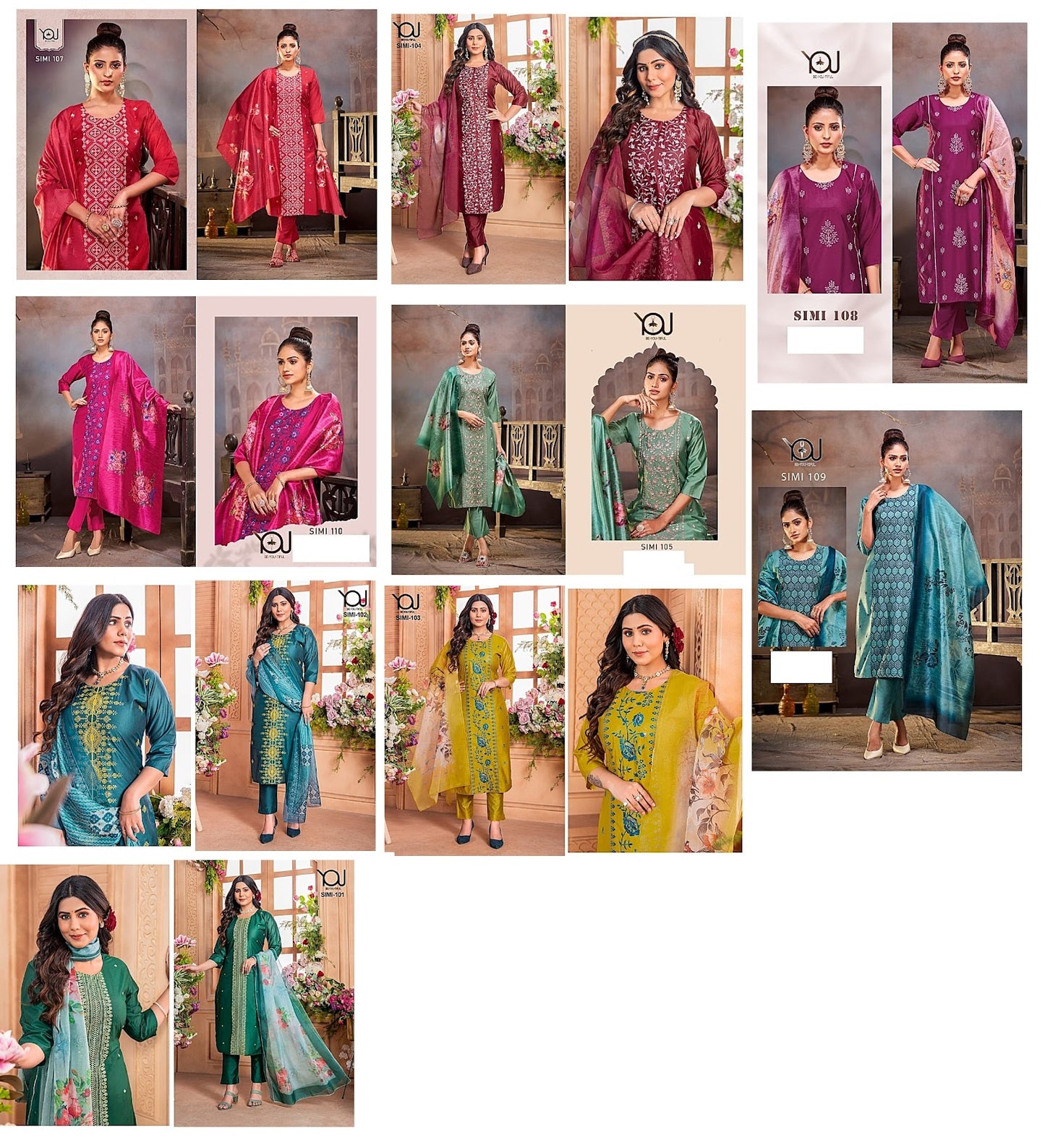 Simi You Chanderi Readymade Pant Style Suits