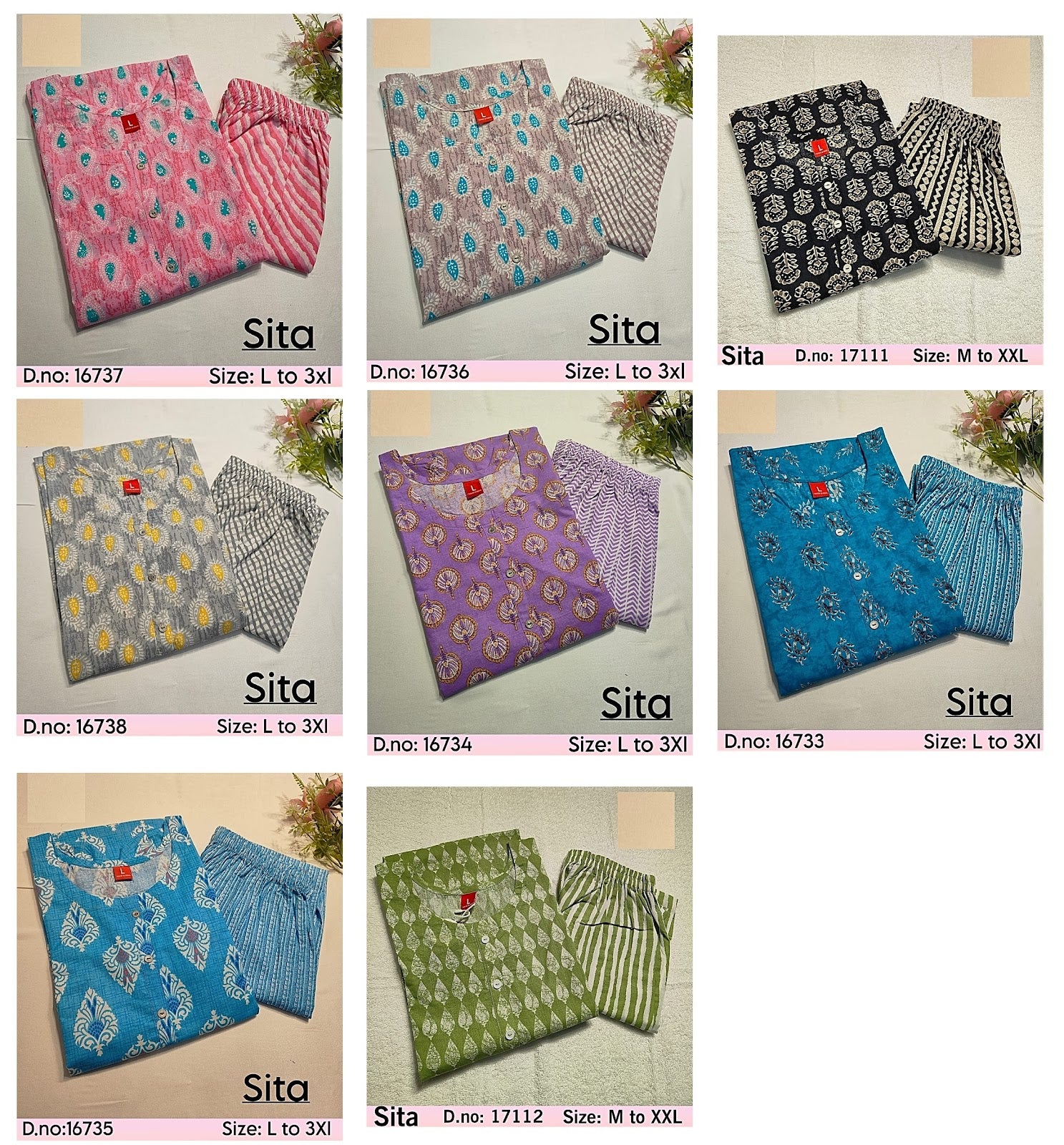 Sita Zoya Cotton Kurti Pant Set Wholesale Price