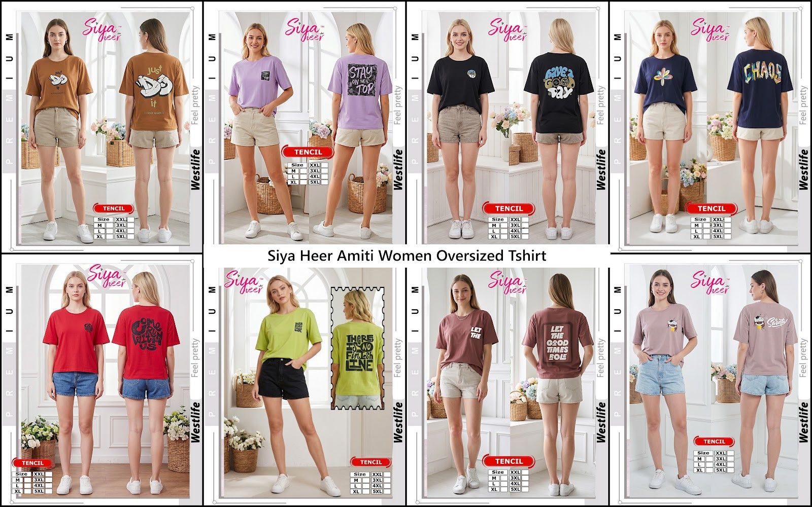 Siya Heer Amiti Tencil Women Oversized Tshirt Supplier Gujarat