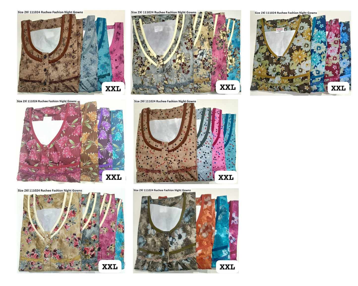 Size 2Xl 111024 Ruchee Fashion Pv Night Gowns Exporter India