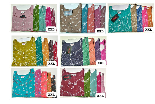 Size 2Xl 2008 Ruchee Fashion Rajwadi Night Gowns Manufacturer India