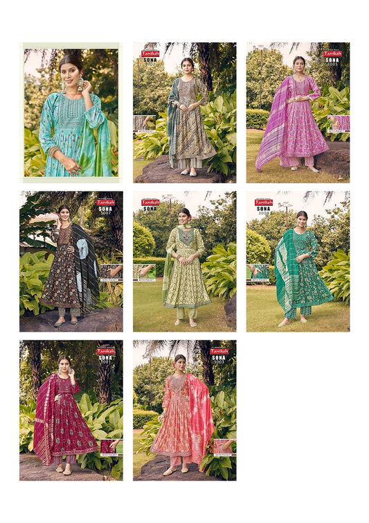 Sona Vol 3 Taniksh Capsule Print Readymade Pant Style Suits Wholesale Price