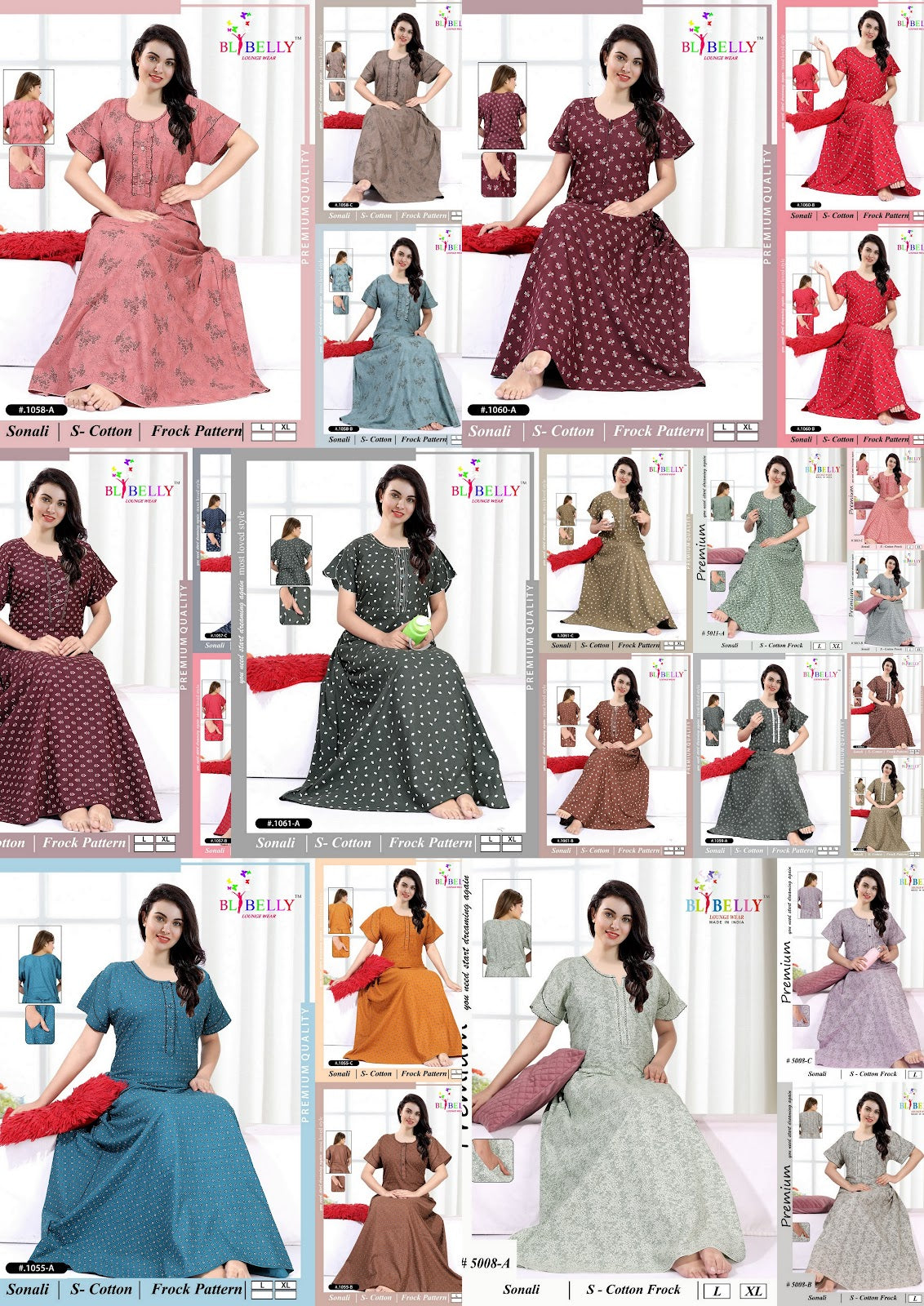 Sonali Belly Cotton Night Gowns Supplier Ahmedabad