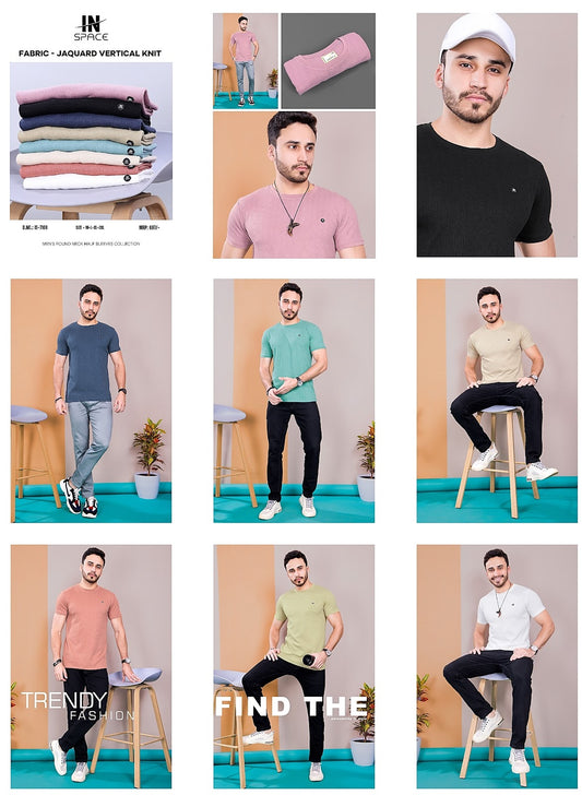 7108 Space In Knit Mens Tshirts Manufacturer Ahmedabad