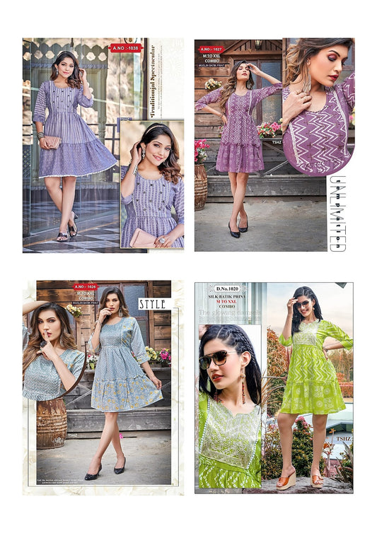 Special Summer Rangjyot Muslin Midi Dress Manufacturer India