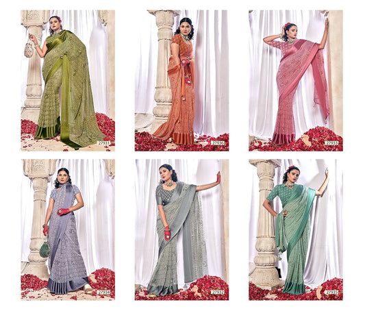 Spencer Vol 2 Vallabhi Prints Georgette Sarees Wholesale