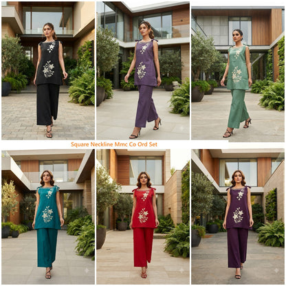 Square Neckline Mmc Vatican Co Ord Set Manufacturer Gujarat