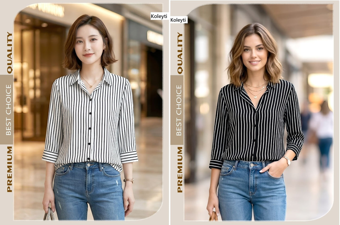 Strips 0105 Koleyti Women Shirts Supplier