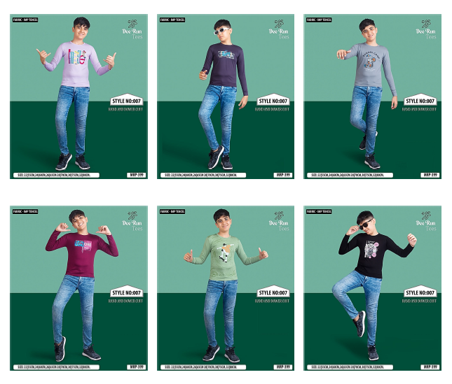 Style 007 Dee Run Imported Boys Tshirt Exporter Gujarat