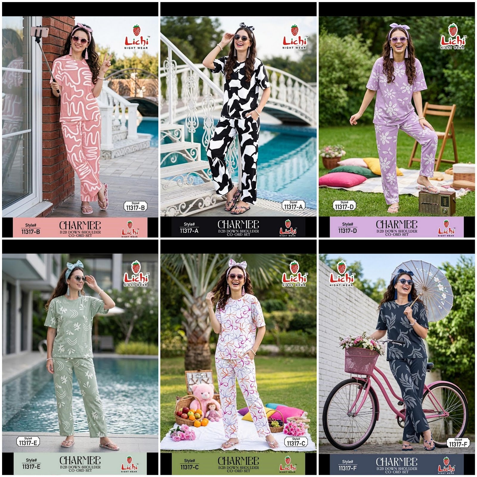 Style 11317 Print To Print Lichi Hosiery Co Ord Set Manufacturer Ahmedabad