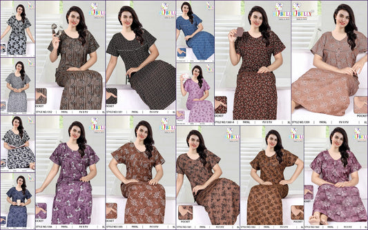 Style 1350-1363 Payal Belly Pv Night Gowns Manufacturer Gujarat