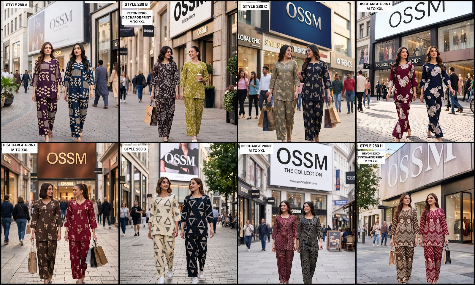 Style 280 Discharge Print Ossm Rayon 22Kg Co Ord Set Supplier India