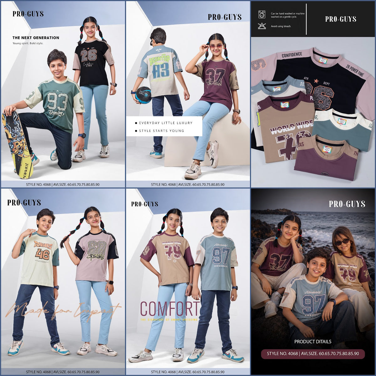 Style 4068 Pro Guys Cotton Unisex Kids Tshirt Wholesale Price