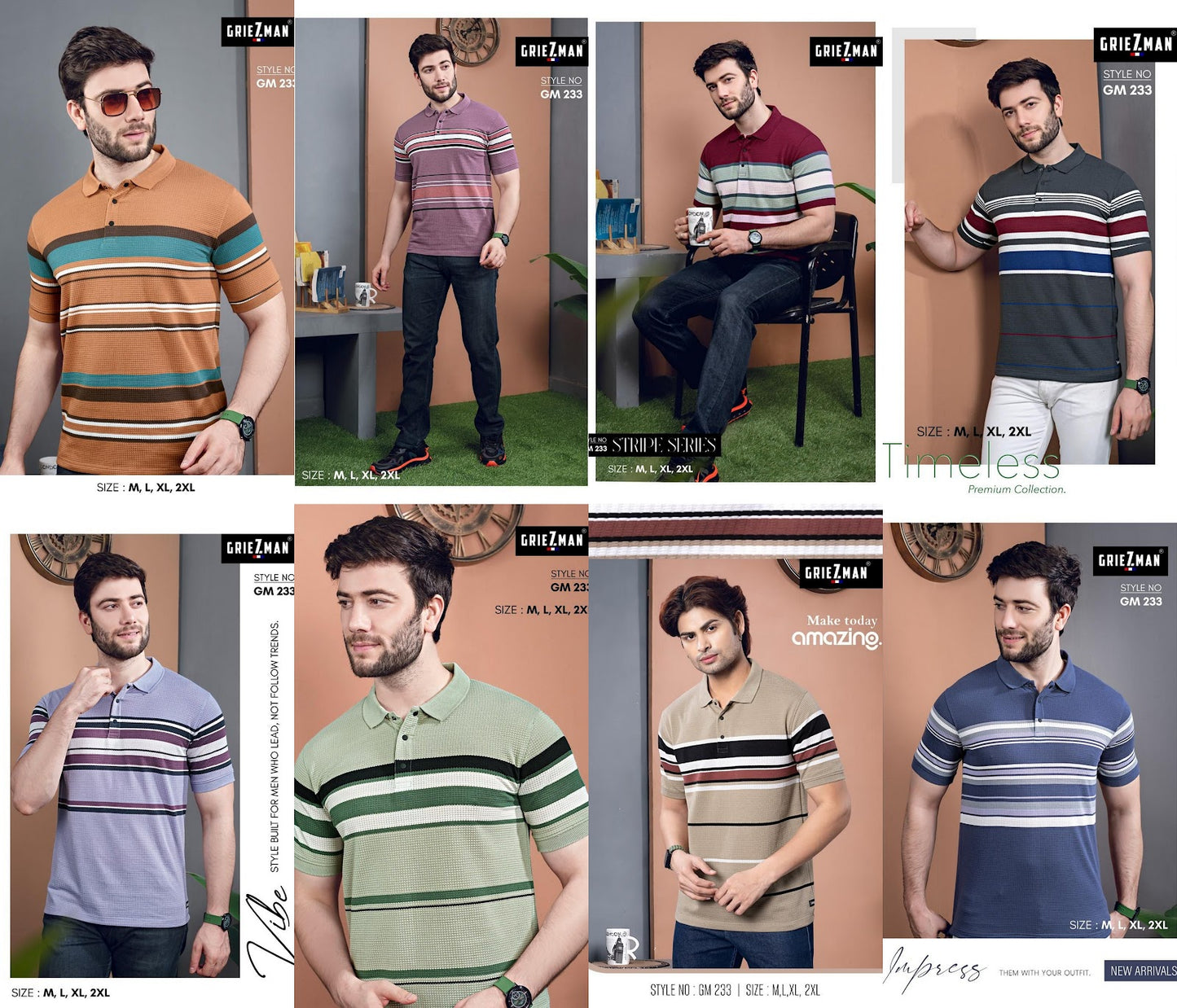 Style Gm 233 Griezman Auto Stripes Mens Tshirts Wholesale