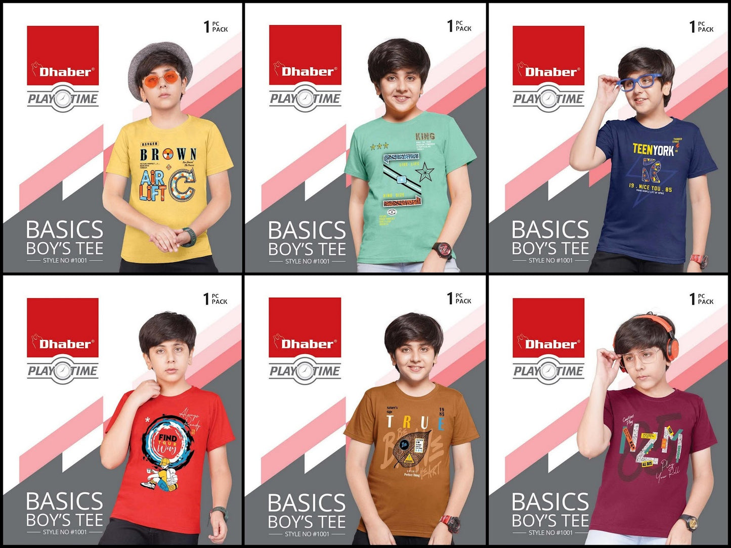 Style No 1001 Dhaber Boys Tshirt Manufacturer Gujarat