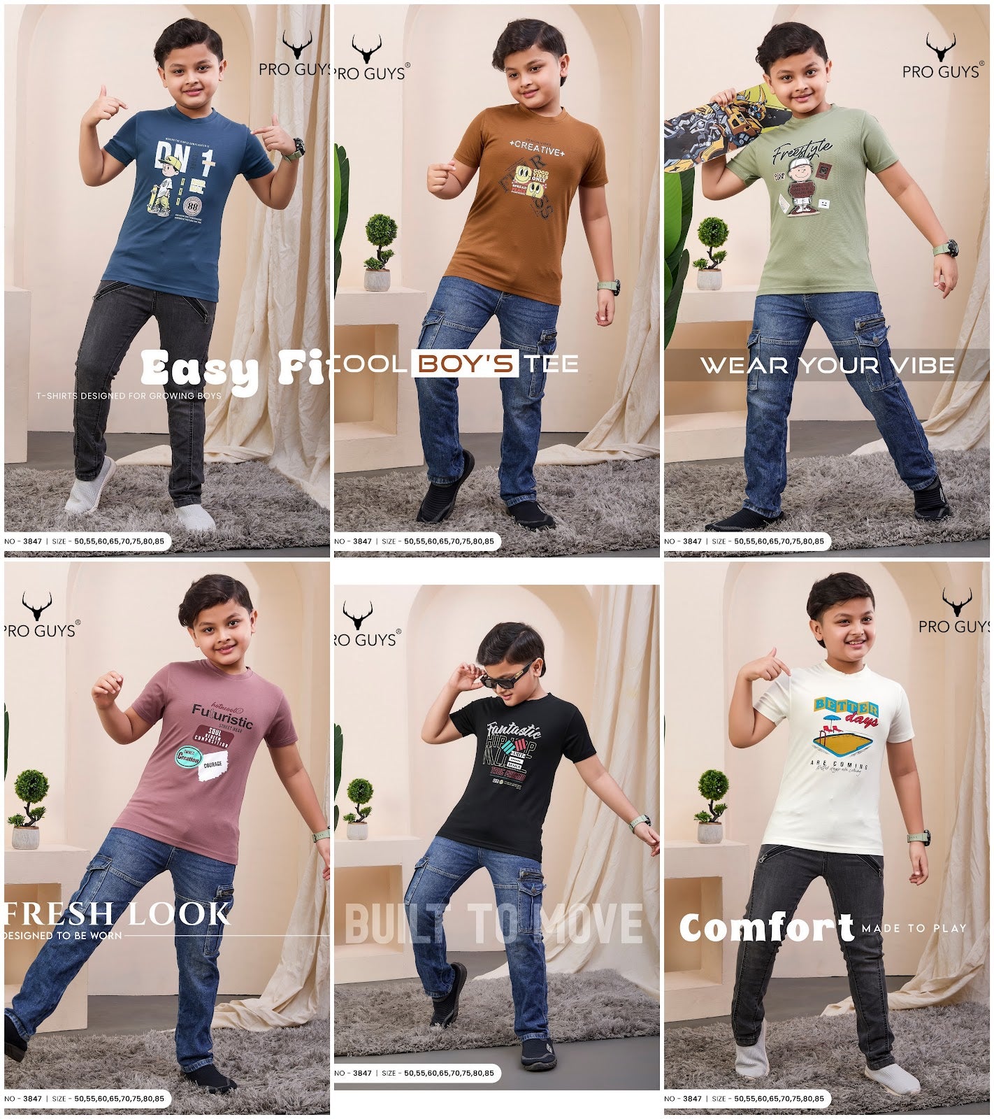 Style No 3847 Pro Guys Imported Boys Tshirt Wholesaler India